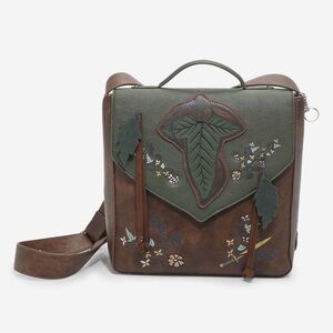 New The Lord of the Rings Lorien Leaf Embroidered Messenger Bag / Crossbody